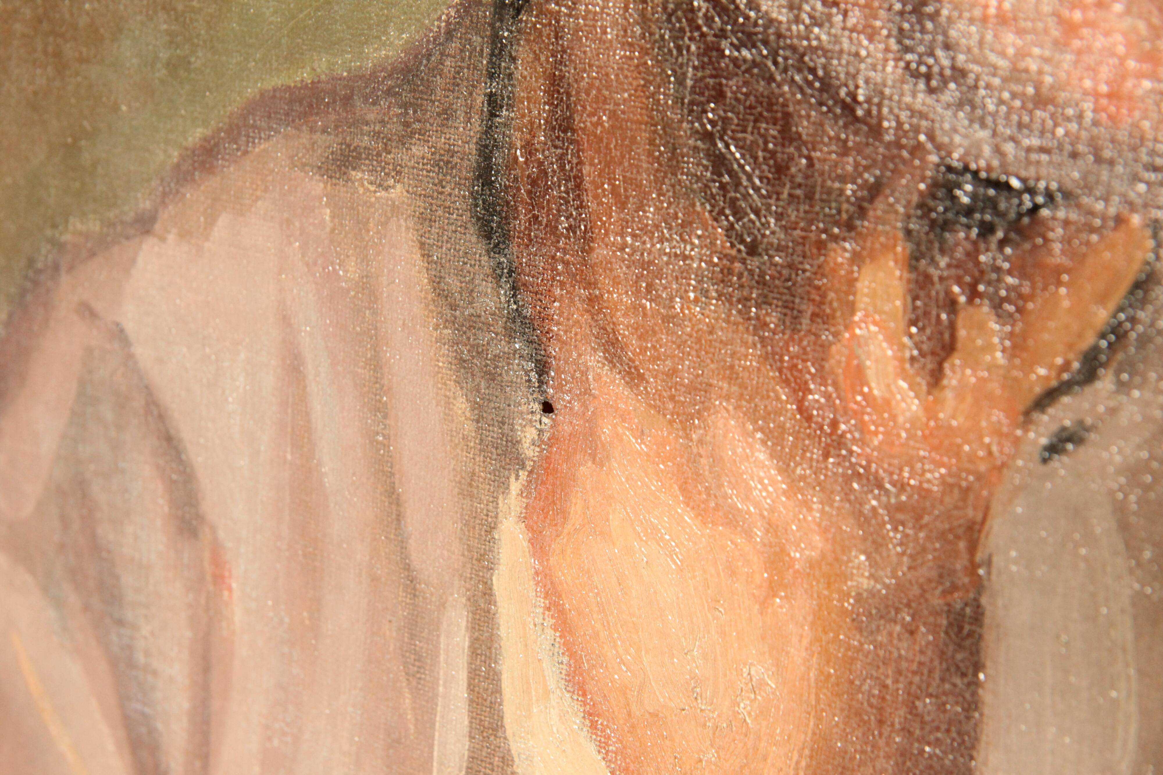 Portrait Maghrebin man 20th signed Jean Borin