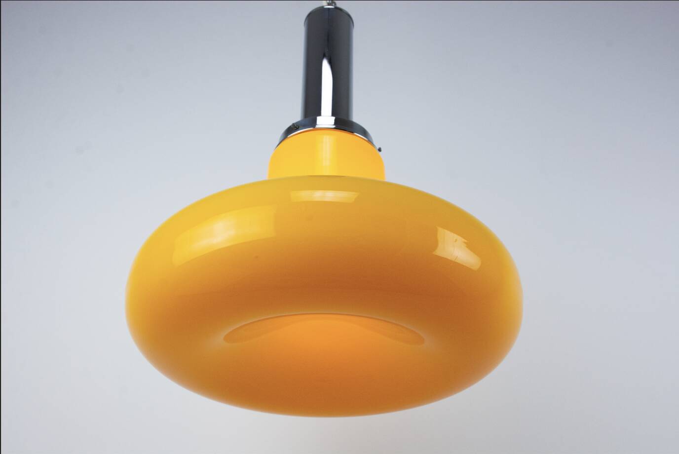 Yellow Vintage Yugoslavian EMI Poljčane Pendant Lamp