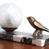 Art deco marble table lamp
