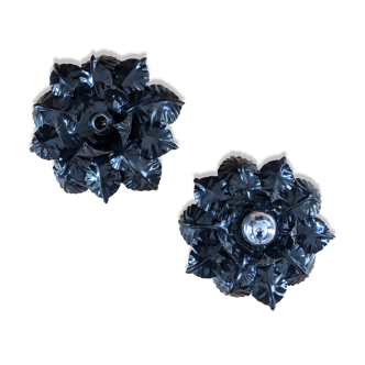 Set of 2 flower ceiling/wall lights