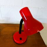 Red flexible desk lamp
