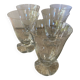 5 verres à eau en verre