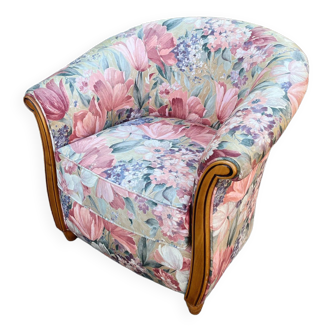 Fauteuil fleuri vintage