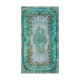 Tapis turquoise des années 1980 fait à la main 162 cm x 288 cm