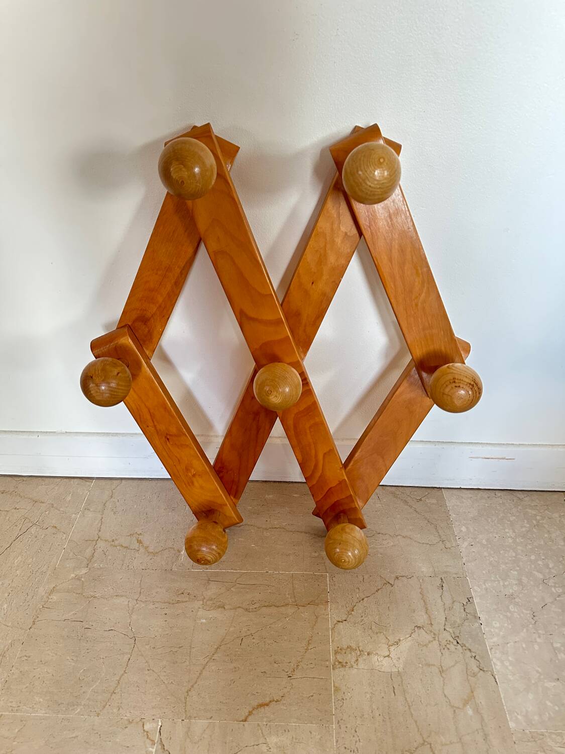 Wooden coat rack