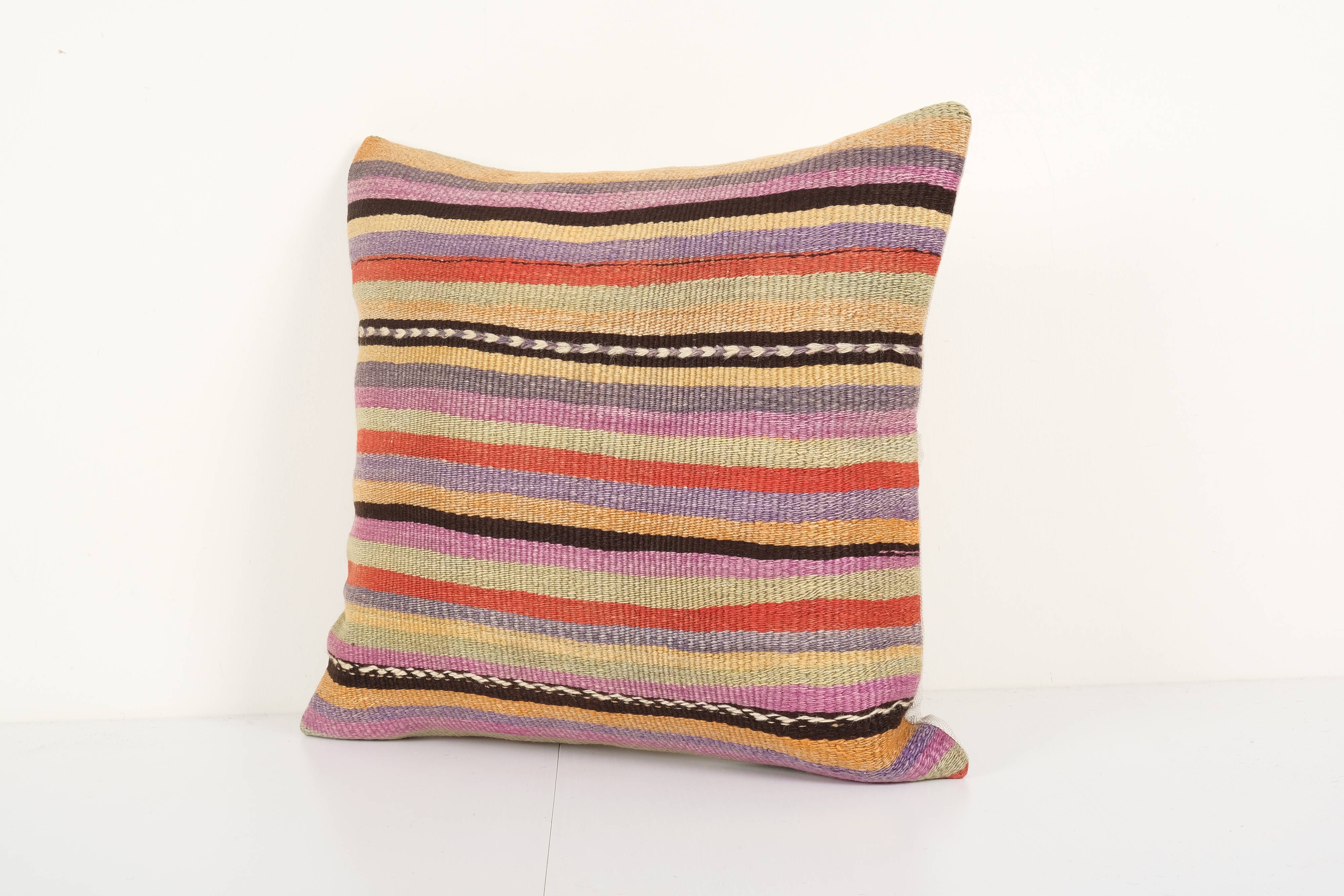 Striped pillow cover