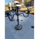 Pair of silver-plated candelabra