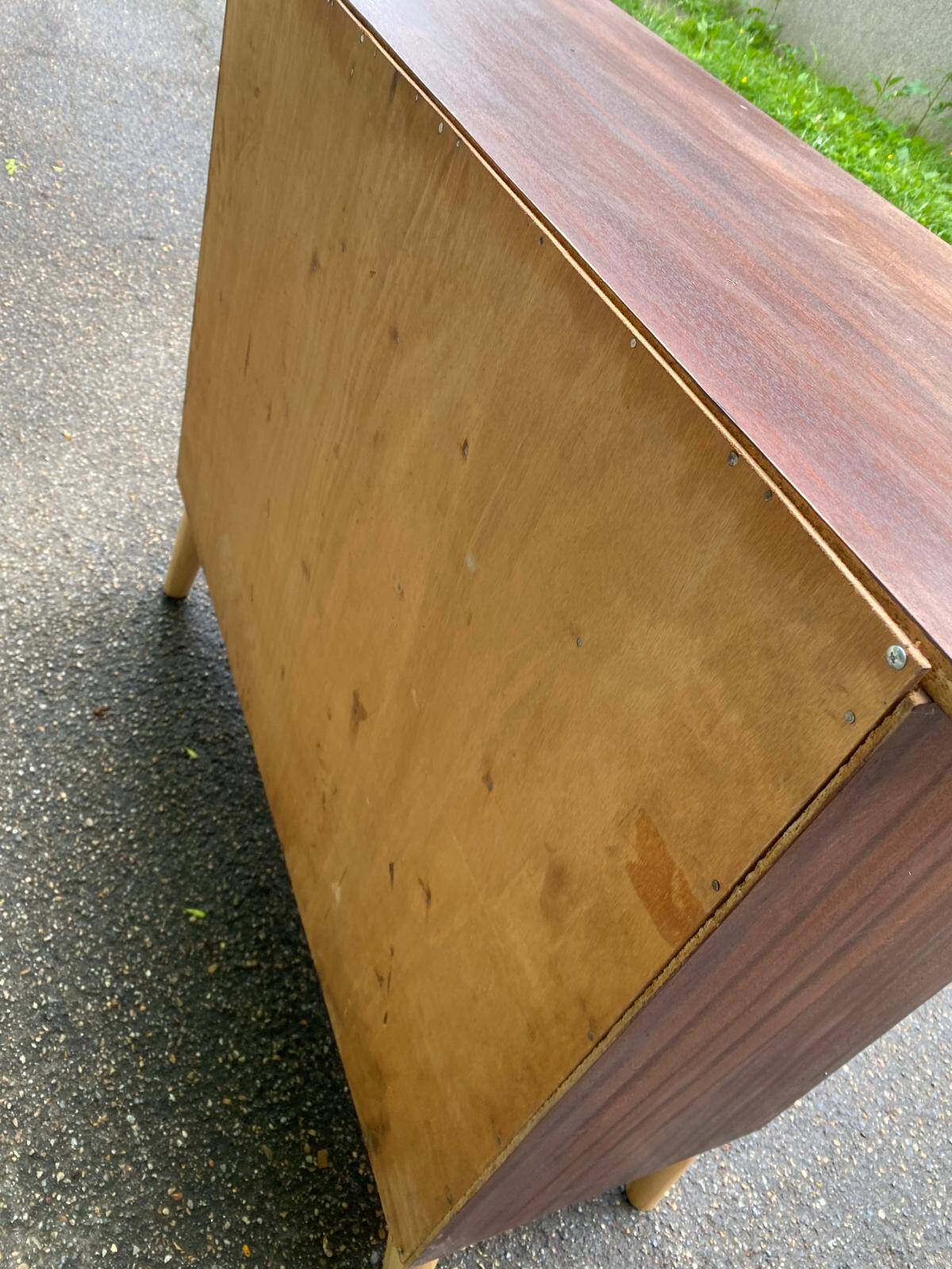 Commode buffet scandinave en acajou des années 50