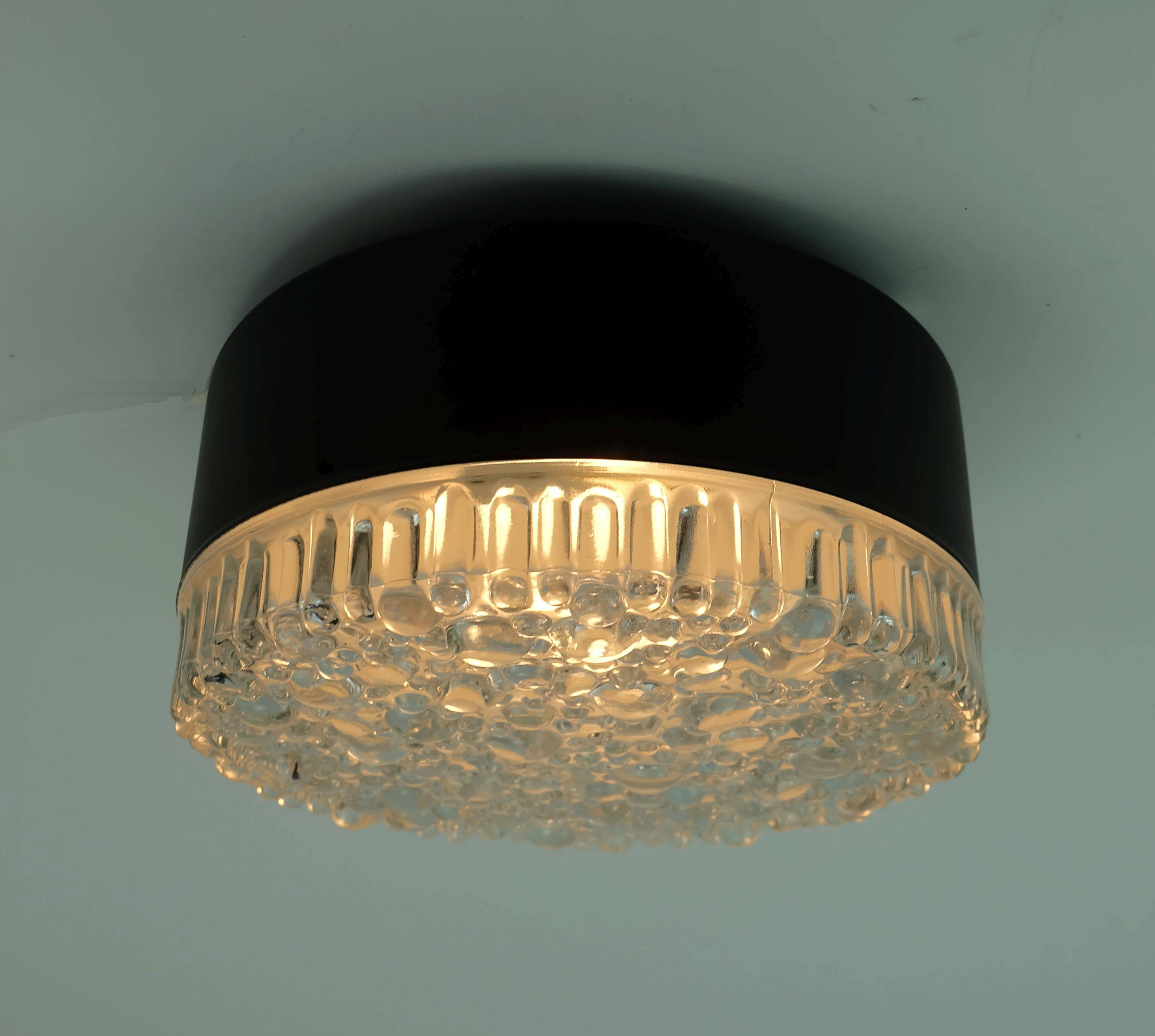 No. 1 of 2- staff ceiling lamp or wall lamp model a 226 bubble glass 60s70s