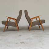 Pair of 6956 armchairs restored by Interier Praha, production 1965