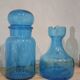 Flacon et carafe bleu vintage