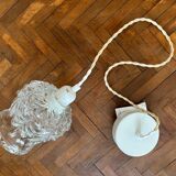 Joli lustre globe en verre