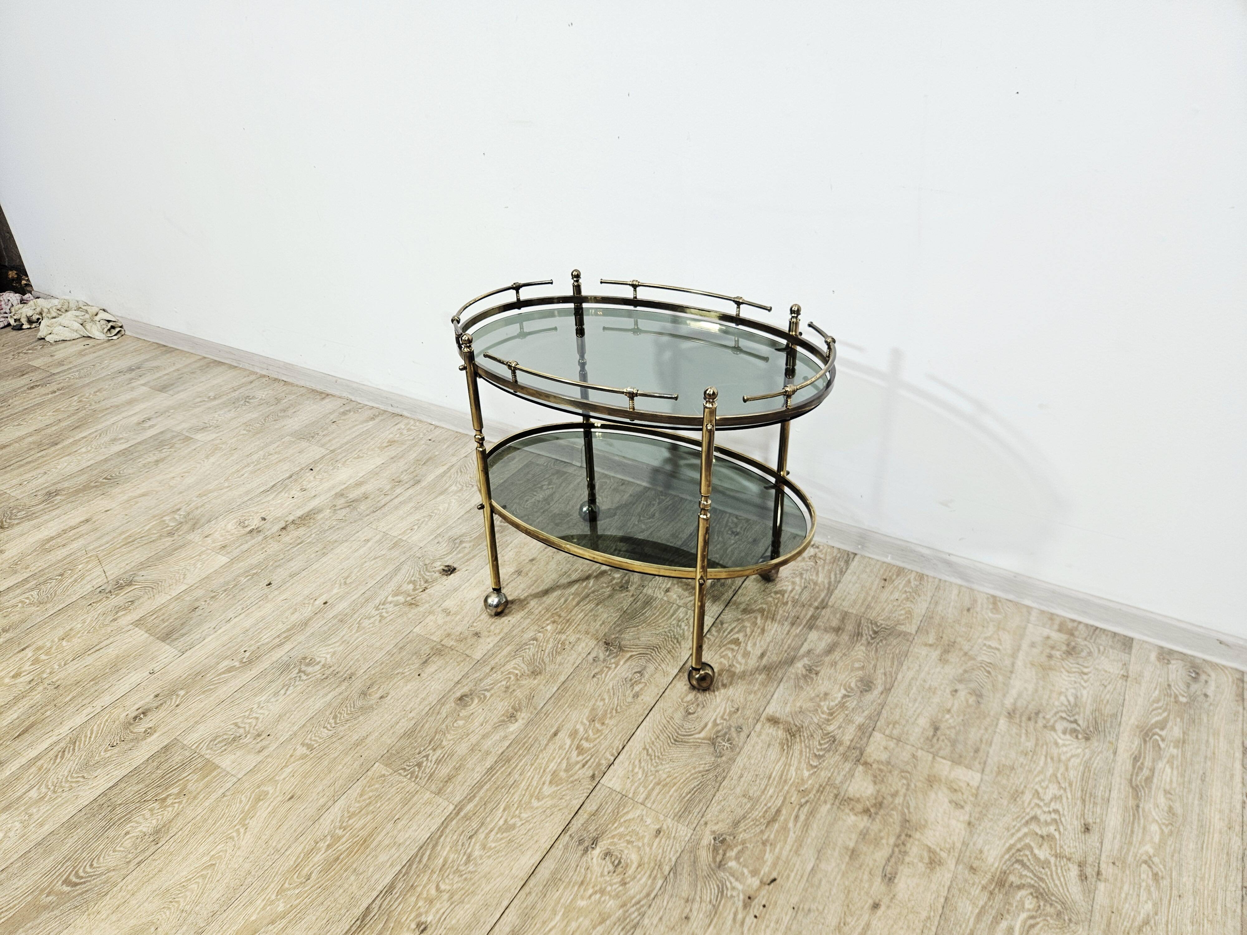 Brass bar cart / France, 1960s.