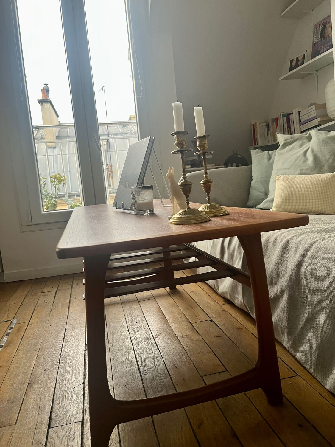 Scandinavian coffee table in teak