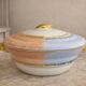 Antique Limoges porcelain soup tureen with two decorations.