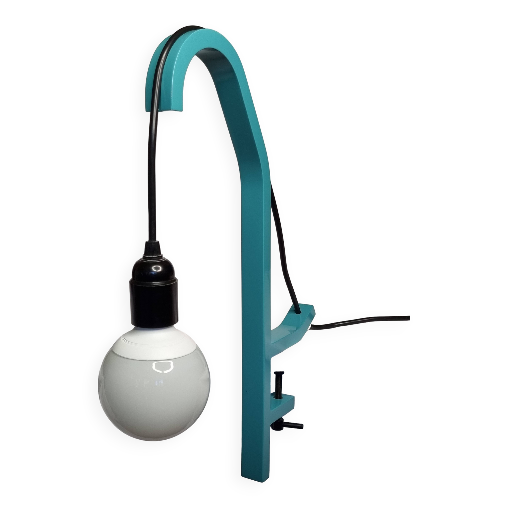 Designer desk lamp model O10 turquoise blue by Guillaume Delvigne for Specimen Editions