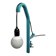 Designer desk lamp model O10 turquoise blue by Guillaume Delvigne for Specimen Editions