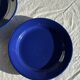 Set of 12 vintage blue ceramic plates D23