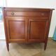 Louis XVI-style sideboard - 1 drawer - fluted legs - mahogany - solid wood