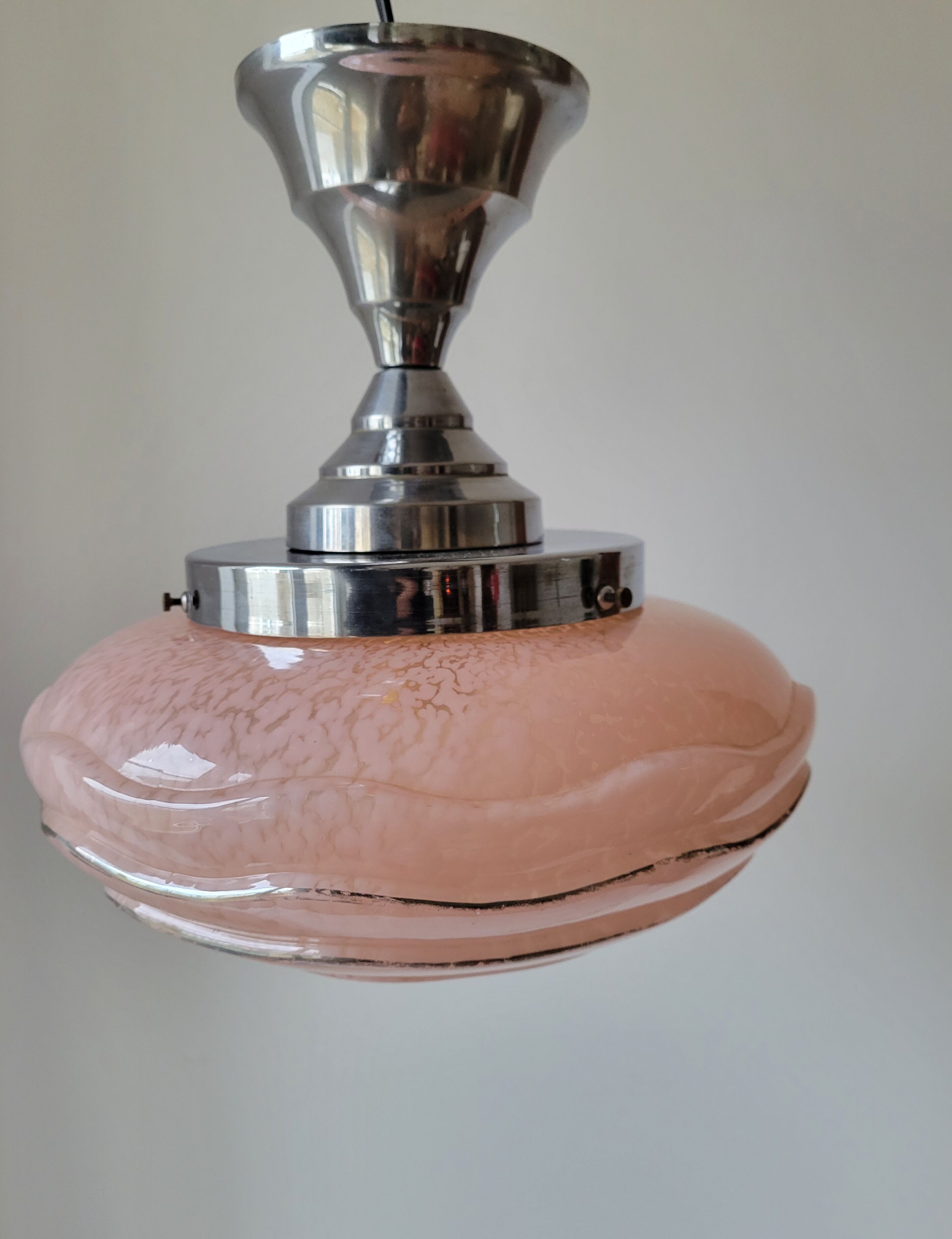 Pink Clichy glass ceiling light