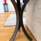 Pair of BS Style side tables in black oak and iron.