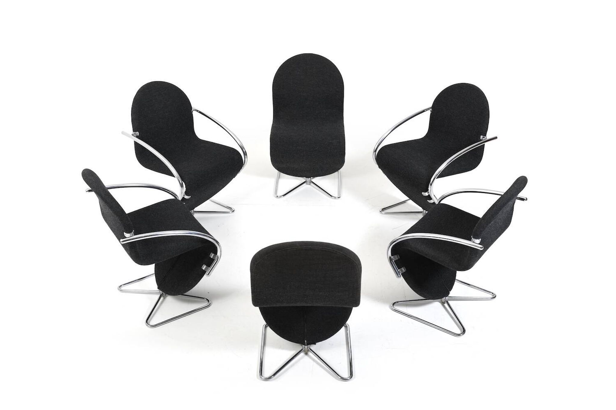 Verner Panton for Fritz Hansen 1973 Series 1-2-3 Butterfly Base