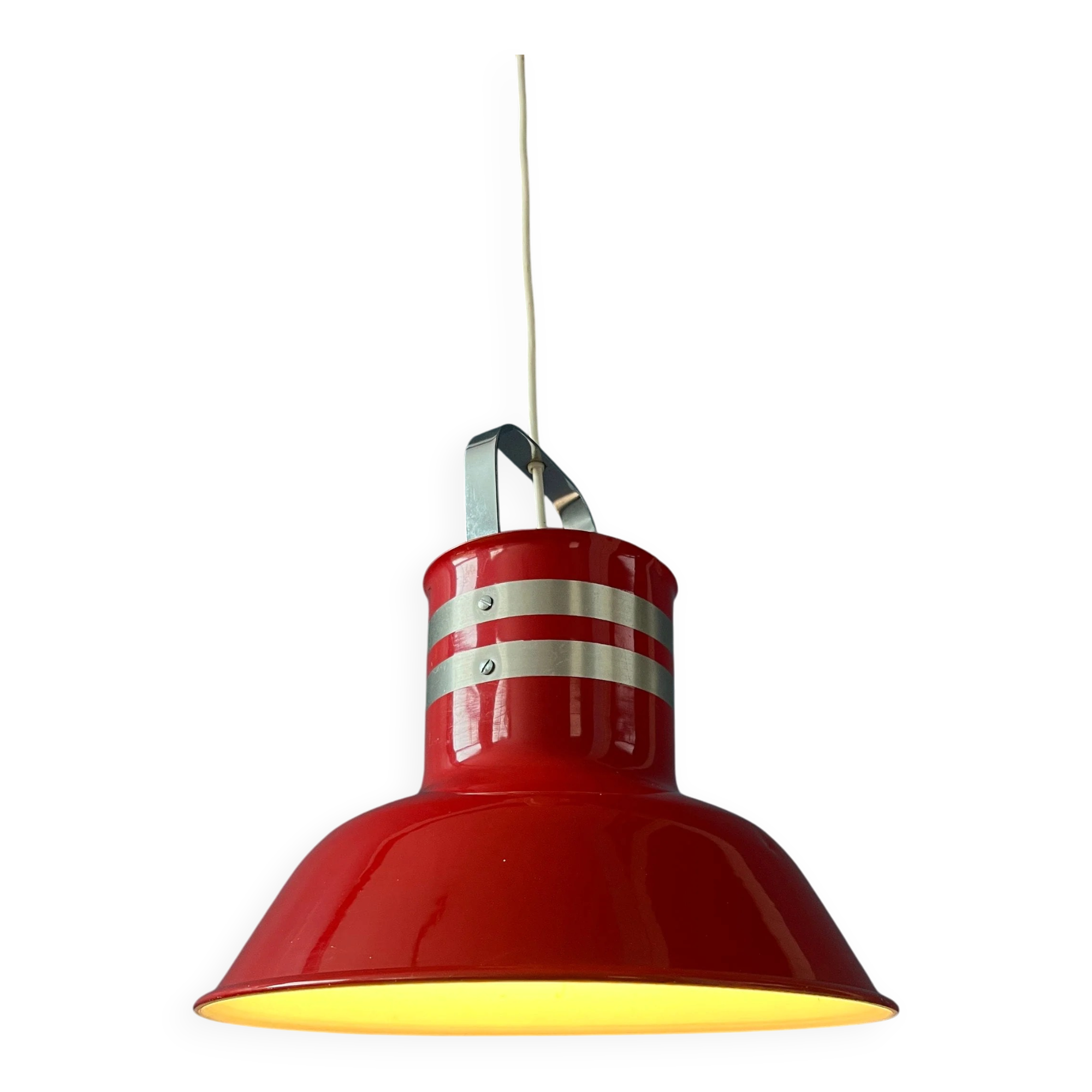 Suspension « Bucket » rouge Space Age par Ateljé Lyktan