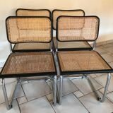 Suite de 4 chaises Marcel Breuer modèle cesca b32