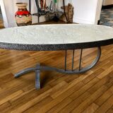 70s wrought iron coffee table