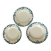 3 assiettes creuses en terre de fer de Longchamp modèle Christiane 220511