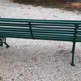 Garden bench with cast iron base