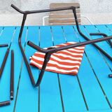Vintage portable and removable deckchair