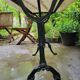 Bistro table in Carrara marble and cast iron, circa 1900.