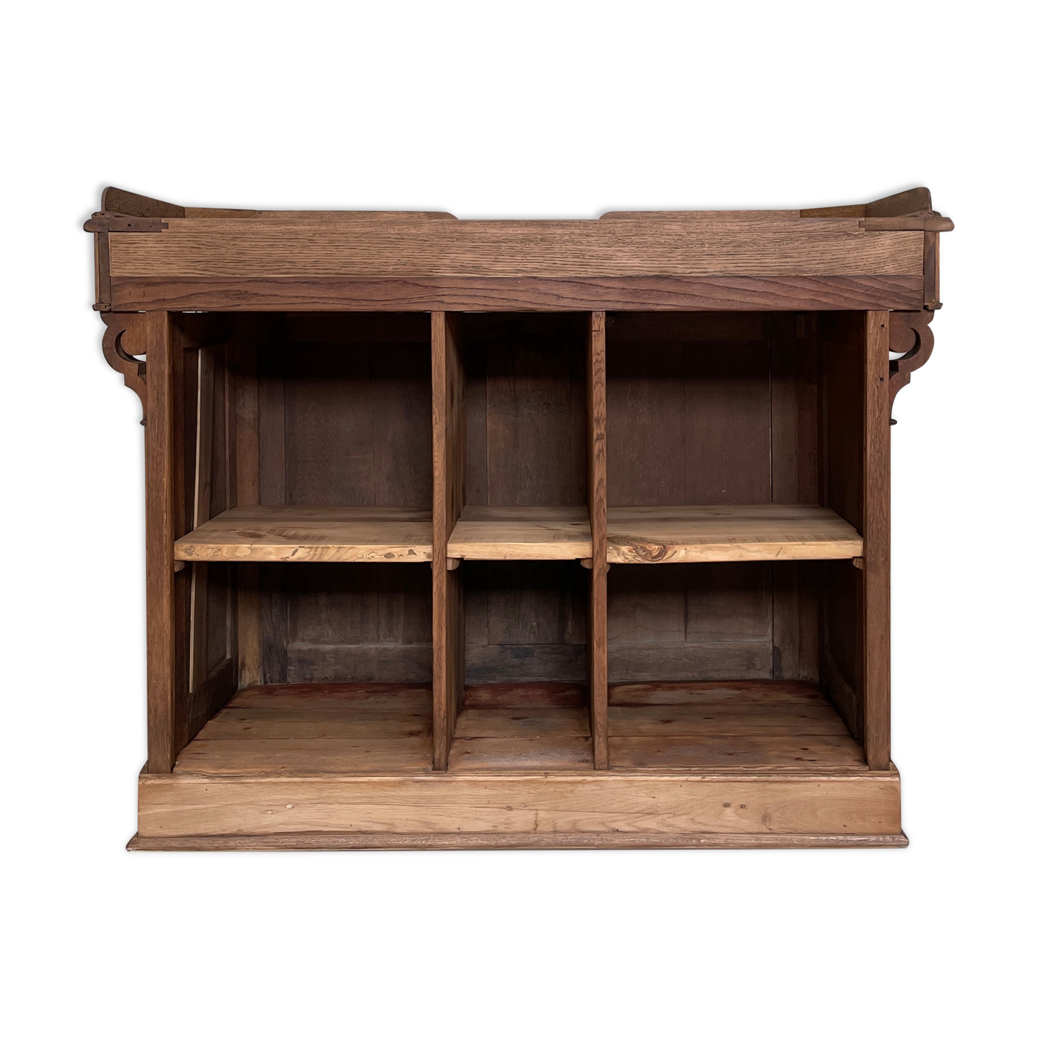 Solid oak box countertop, circa 1900.