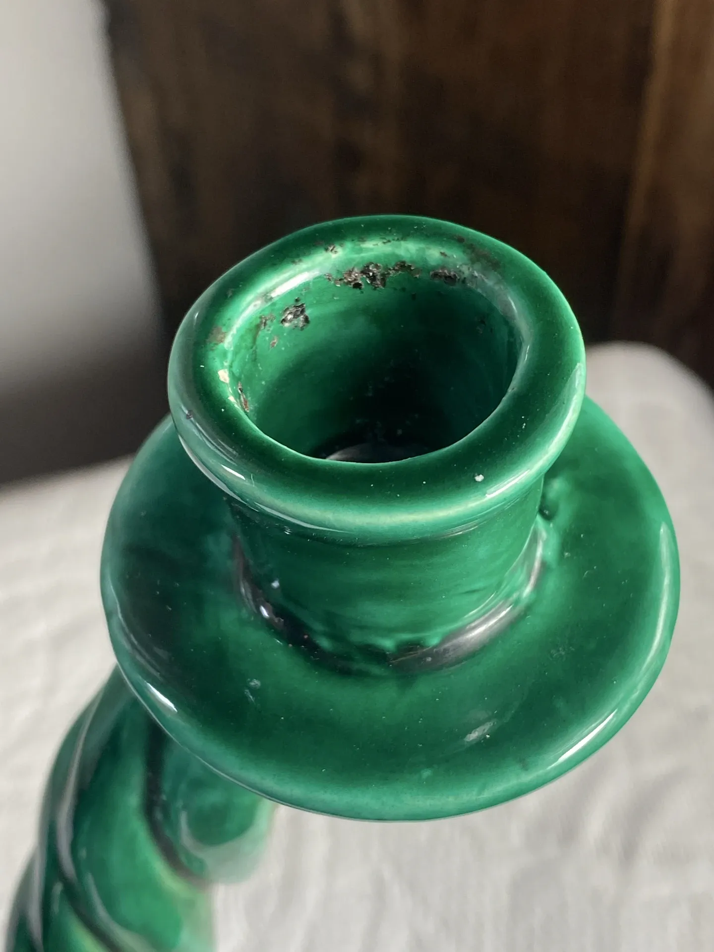 Glazed ceramic chandelier
