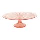 Art Deco Pink Cake Dish Rosaline Depression Glass Verrerie Scailmont