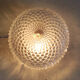 Ceiling light or wall light in moulded glass with diamond point - mid 20th century