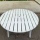 Table de jardin pliante EMU Italie en bois & métal blanc