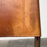 German vintage leather cantilever chairs S33 by Mart Stam for Thonet, set of 8