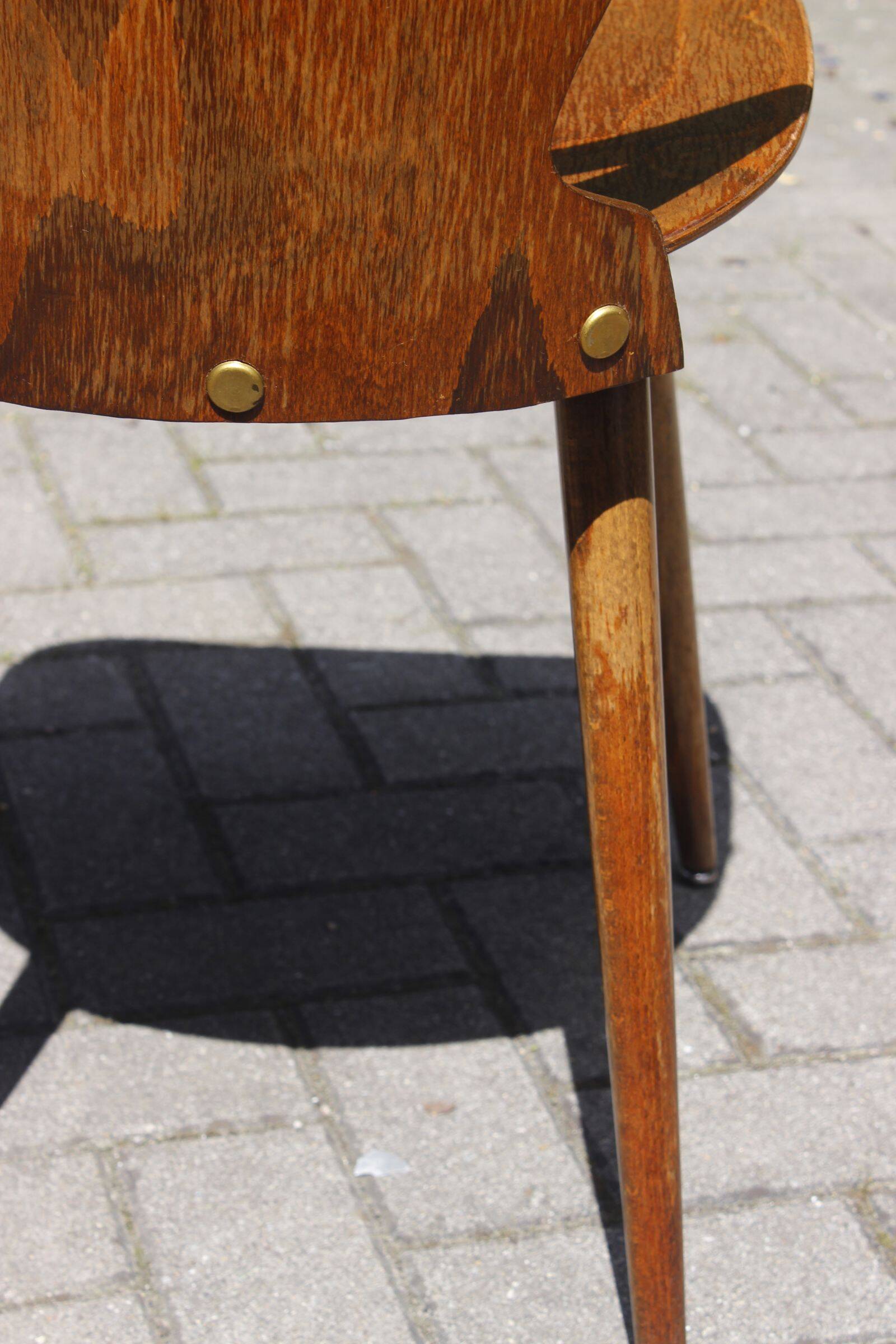 Pair of "Fourmi" bistro chairs Baumann France 1960s