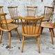 Série Lot de 7 anciennes chaises bistrot