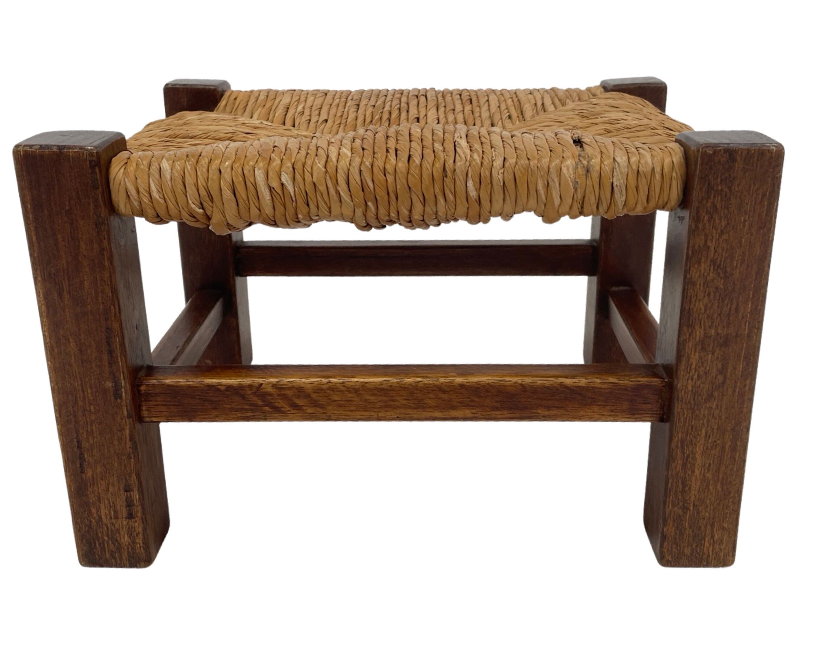 Vintage footstool stool minimalist
