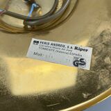60s 70s lamp Peris Andreu S.A. Riper Plafoniere ceiling lamp Brass Glass