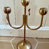 Brass trident candlestick