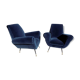Paire de fauteuils rembourés Gigi Radice 1960