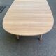 Renovated Scandinavian dining table in raw teak - Made in Denmark