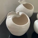 Set of 6 vintage ceramic fruit vases/cachepots