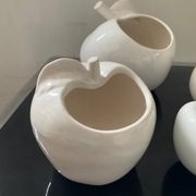 Set of 6 vintage ceramic fruit vases/cachepots