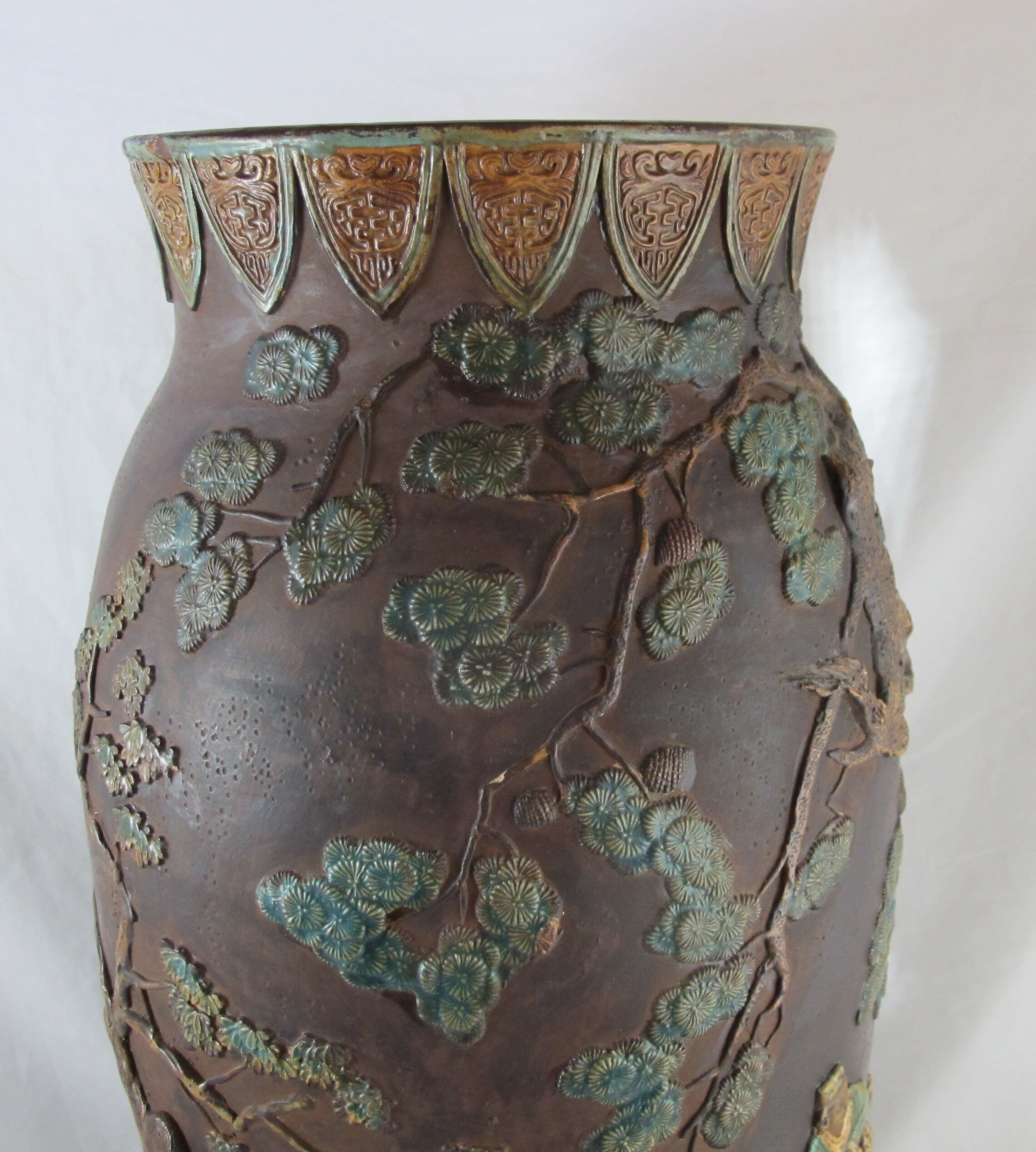 Vase chinois Japonais en terre cuite Selency