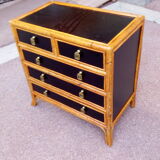 Rattan chest of drawers